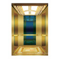 Golden Mirror Etching Passenger Elevator Lift Cabin